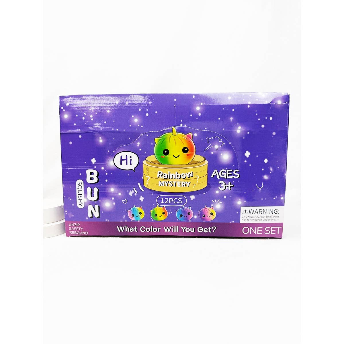 Mystery Rainbow Unicorn Dumpling Squishy with Steamer