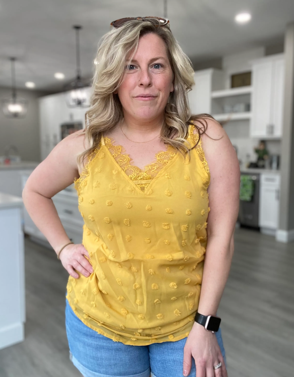 Yellow Bubble Cami Tank|6840