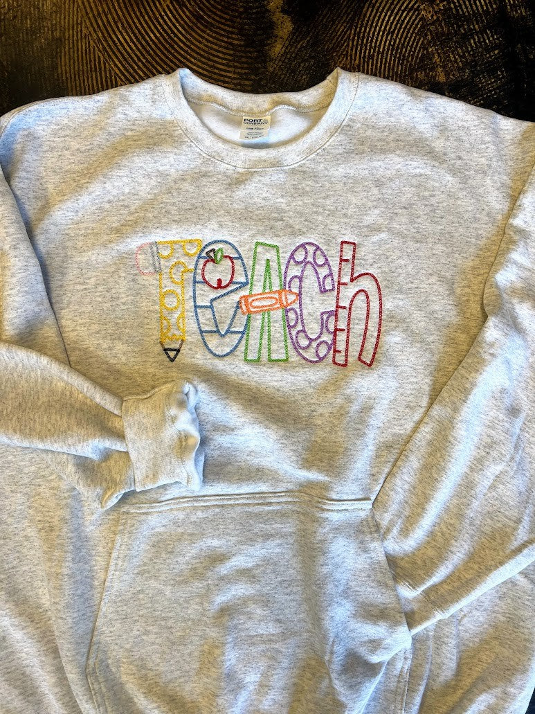 Teach Pocket Crewneck|7264