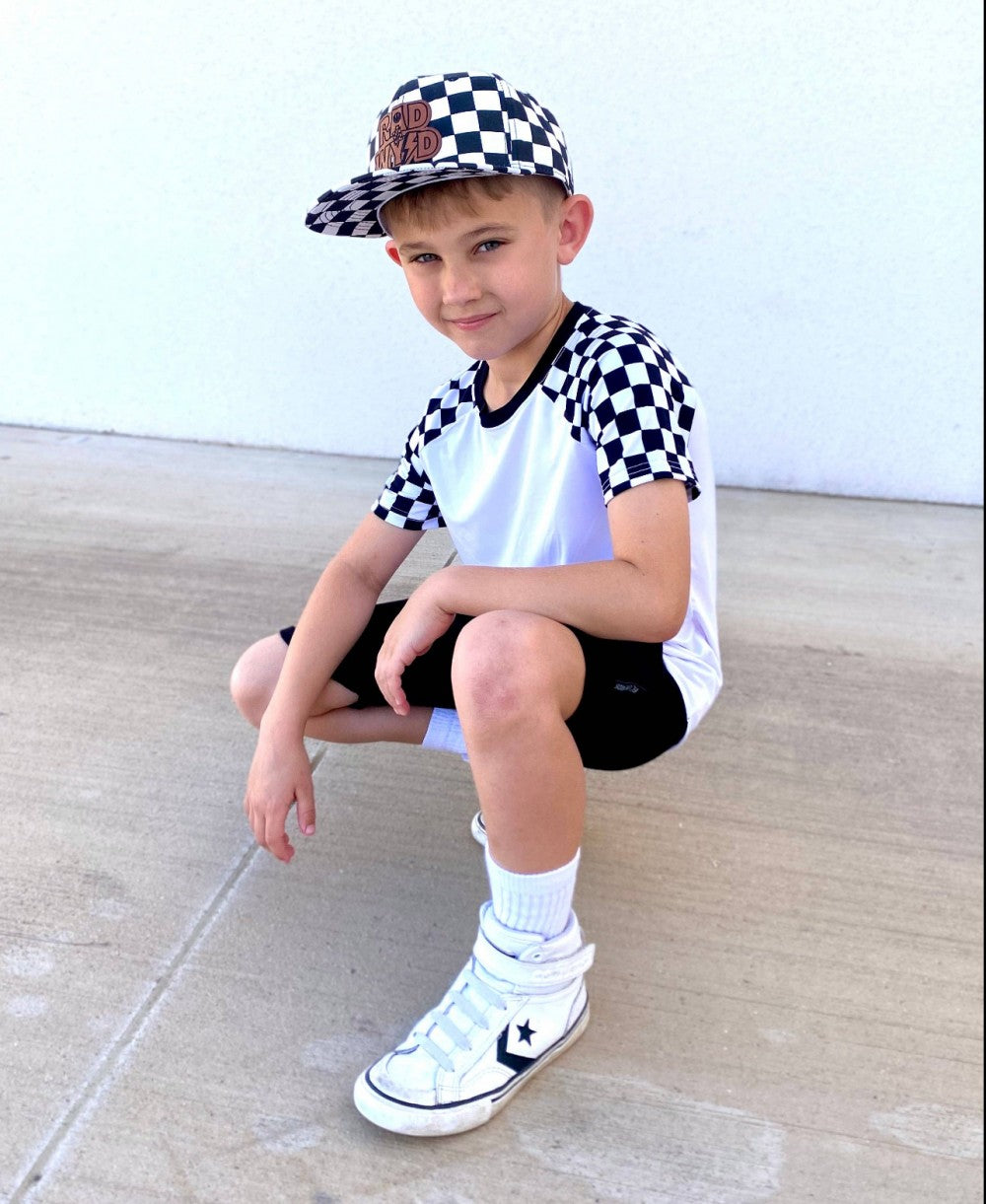 Eclipse kids-Checked Out Bamboo Tee - White|5792