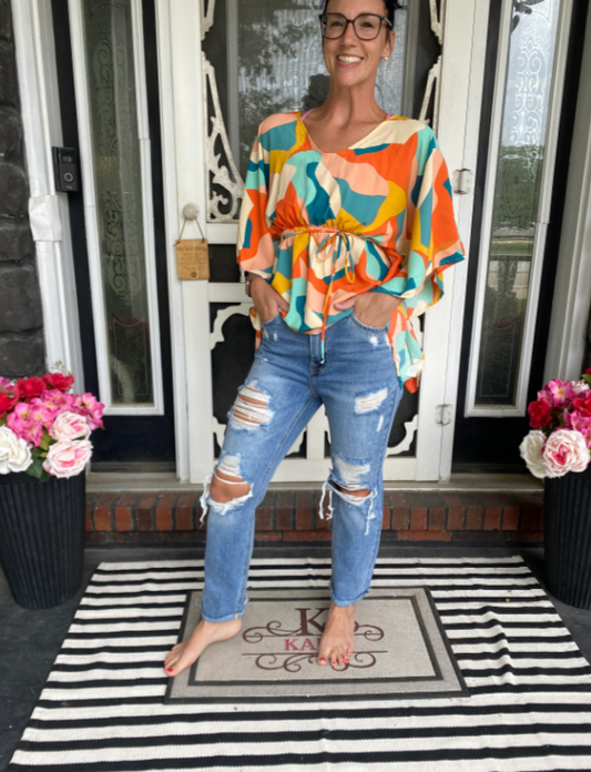 Heavily Distressed Risen Jeans|6814