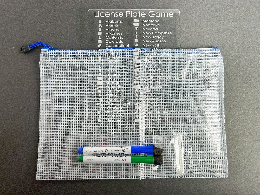 License Plate Game - Acrylic Travel Game|9155