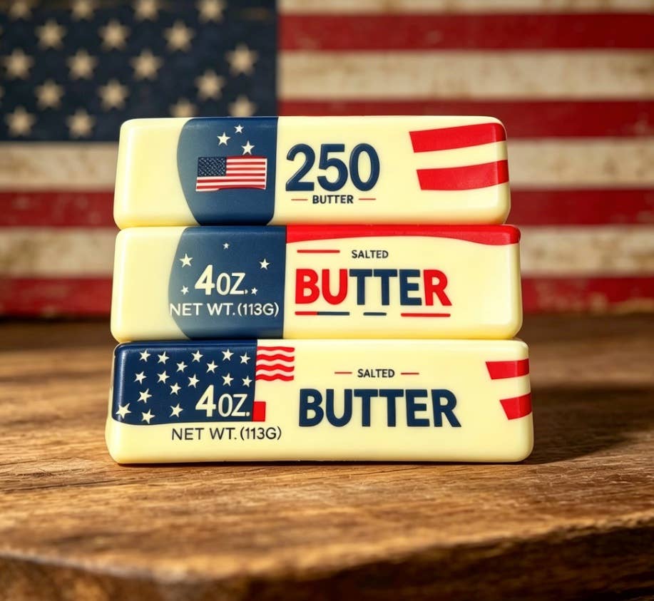 Squeeze USA Flag Butter Shape Fidget Toy Squishy Toy