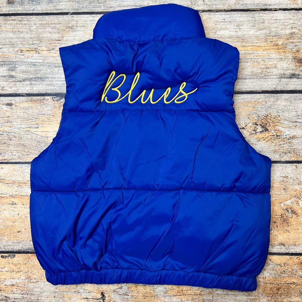 Blues Royal Puffer Vest|8101