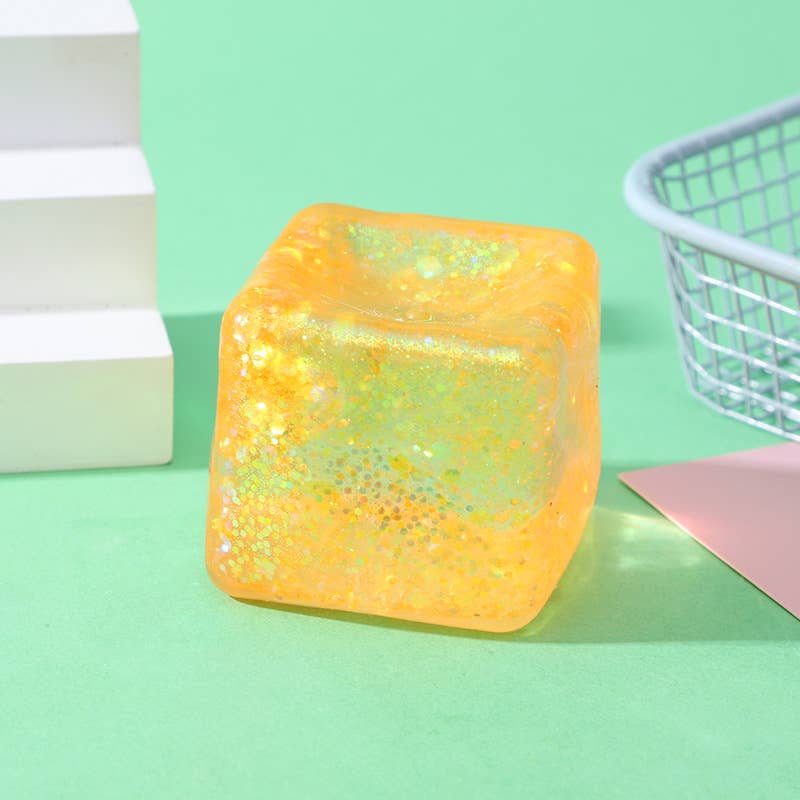 5cm Maltose glitter Cube squishy Toy Stress Relief ball Toy