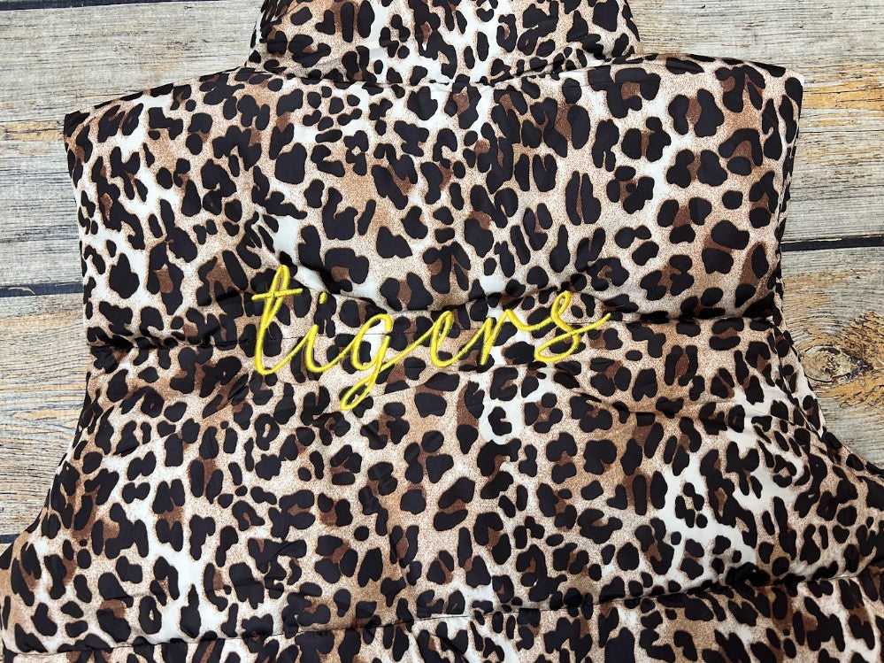 Mizzou Tigers Embroidered Leopard Vest-Medium|8110