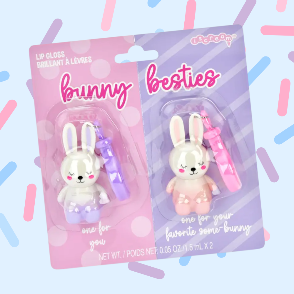 Bunny Besties Lip Gloss Key Chains - 2 Pieces|5528