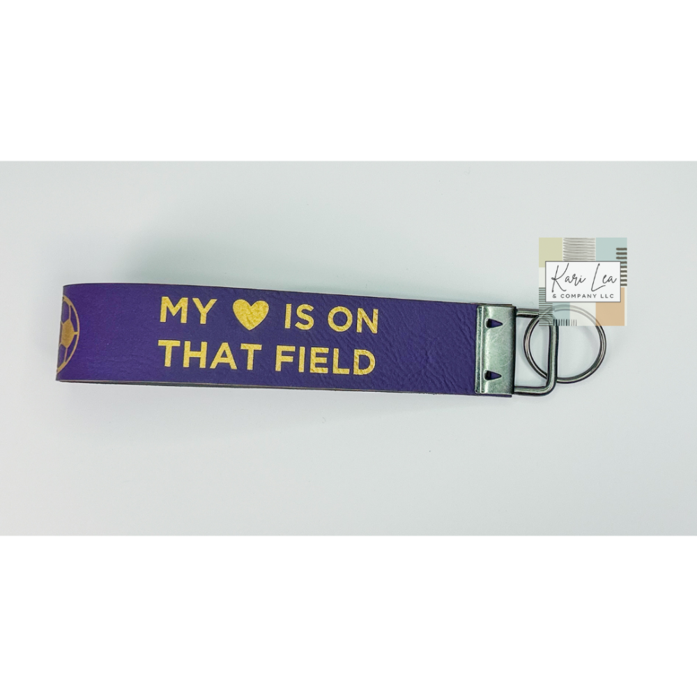 Leather Wristlet - Soccer Mom (Purple)|8397