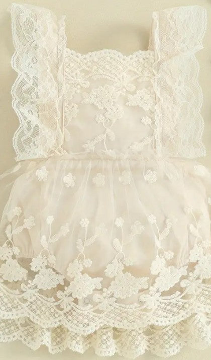 Embroidered Lace Romper|5236