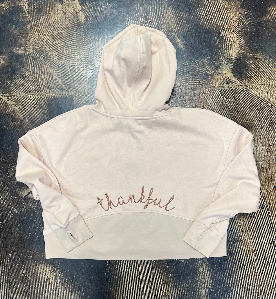 Thankful Turkey Cropped 1/4 Zip Hoodie|8135