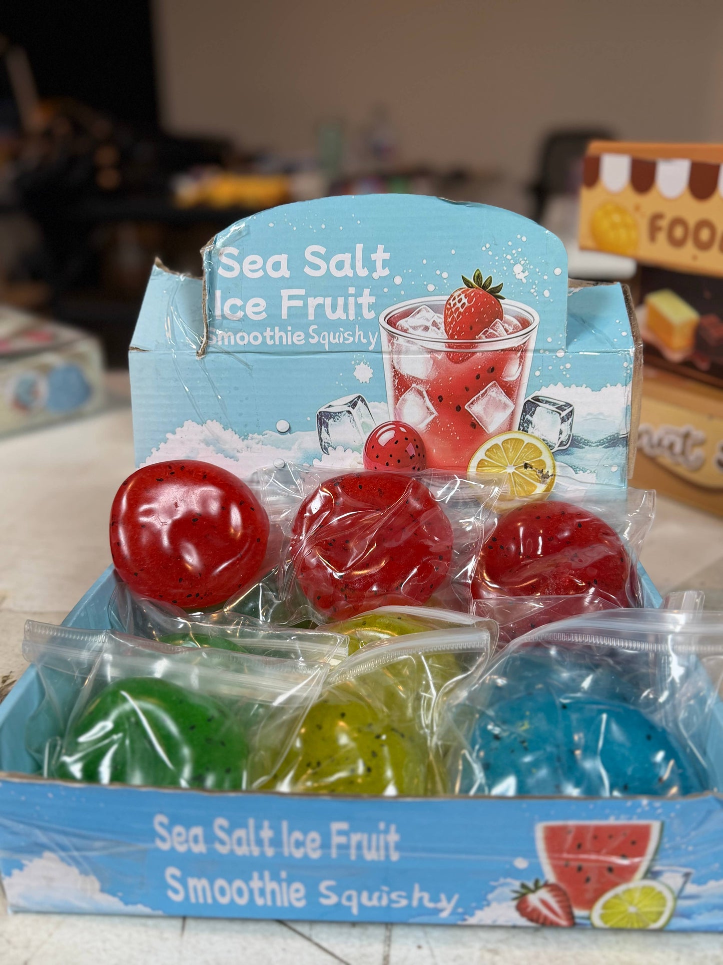 Sea Salt Ice Fruit Smoothie Squishy – Colorful Jelly Fruit S