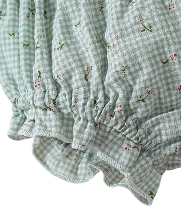 Gingham Bowknot Set|5741