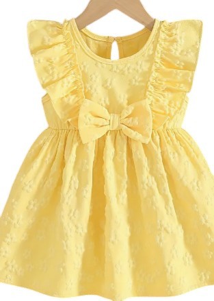 Big Bow Summer Dress - Yellow|5540