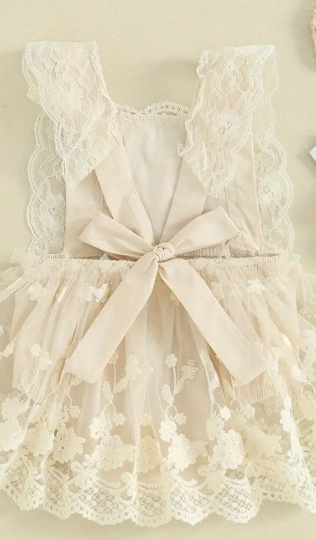 Embroidered Lace Romper|5234