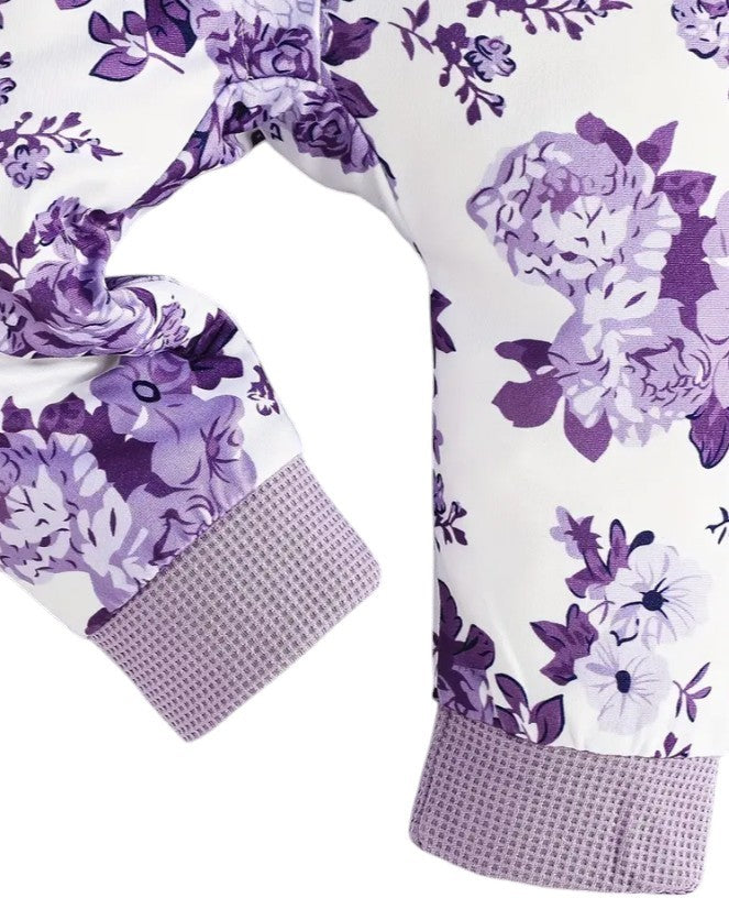 Floral Jumpsuit w/bow 2 Pc set|5750