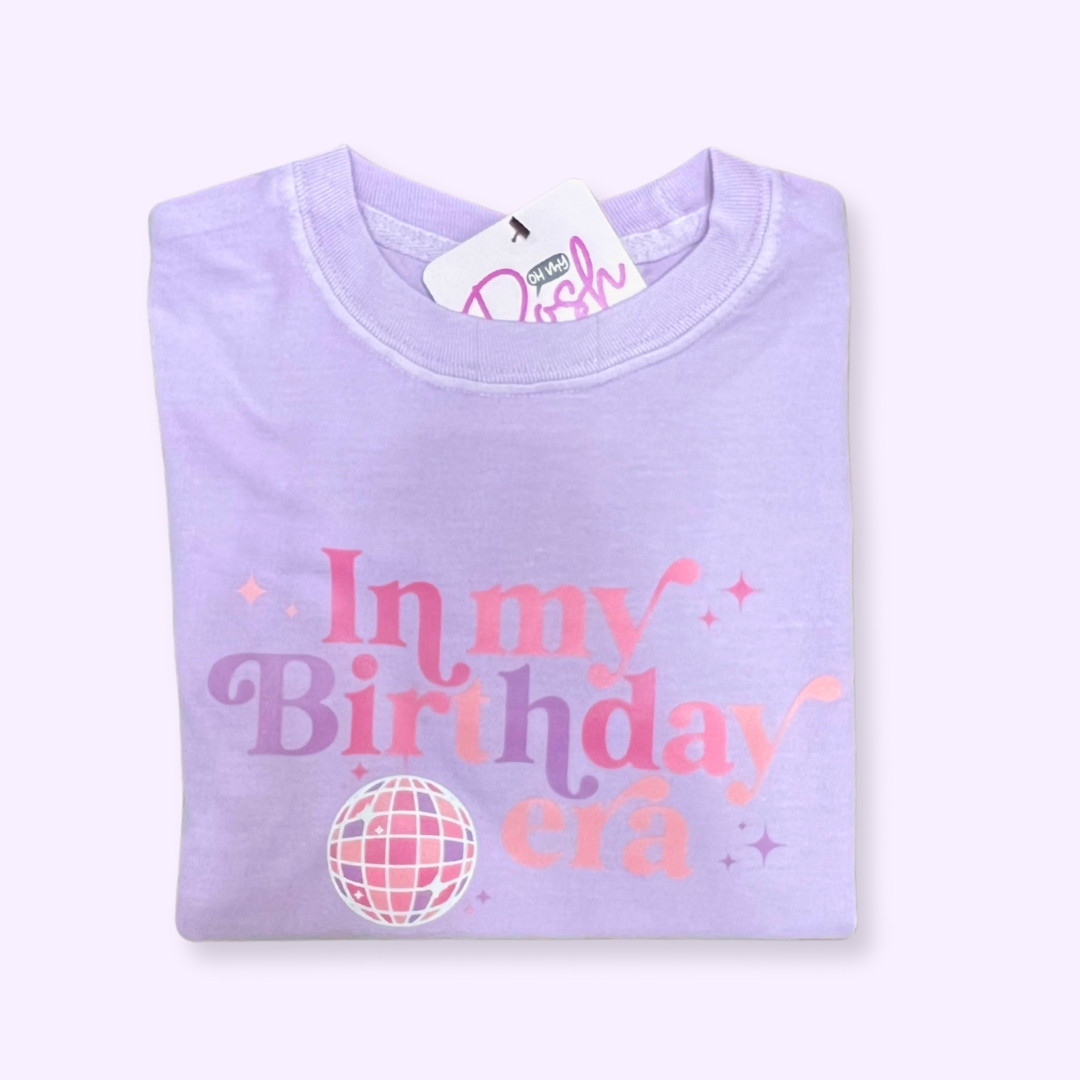 "In My Birthday Era" Tee in Lilac