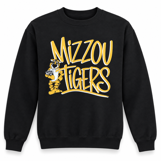 Mizzou Tigers Mascot Graphic Crewneck Sweatshirt