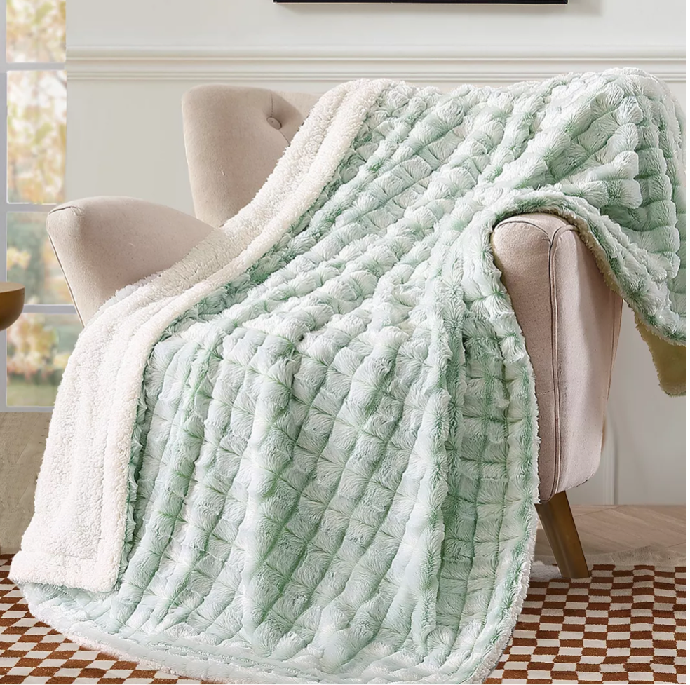Blanket with Blanket Square - Green|8326