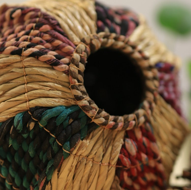 Birdhouse - Recycled Saree & Sea Grass|9209