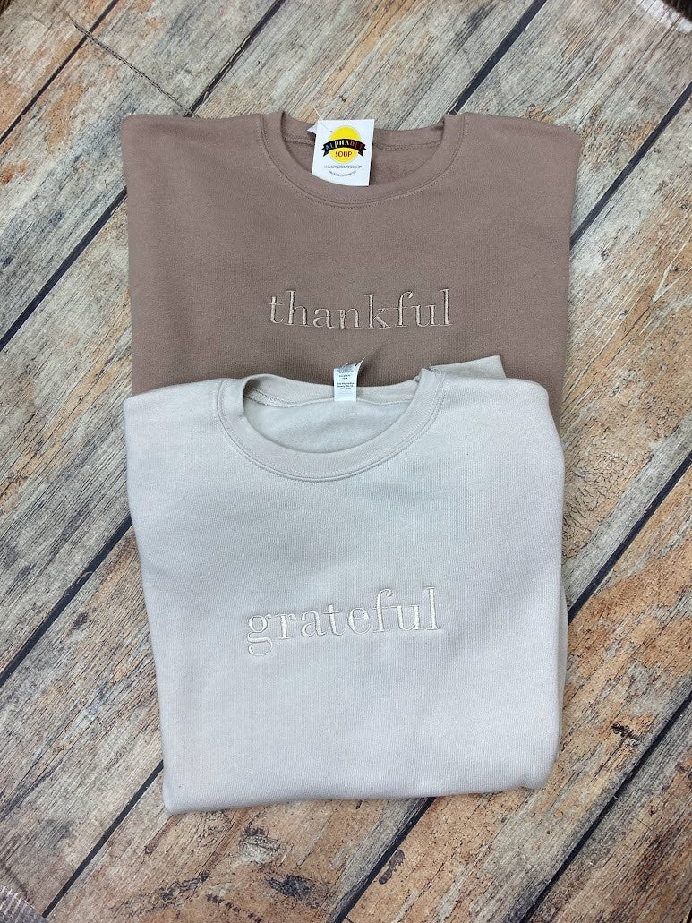 Simple Grateful Bella Canvas Sweatshirt|8118