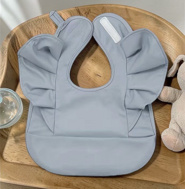 WATERPROOF RUFFLE POCKET BIB|8952