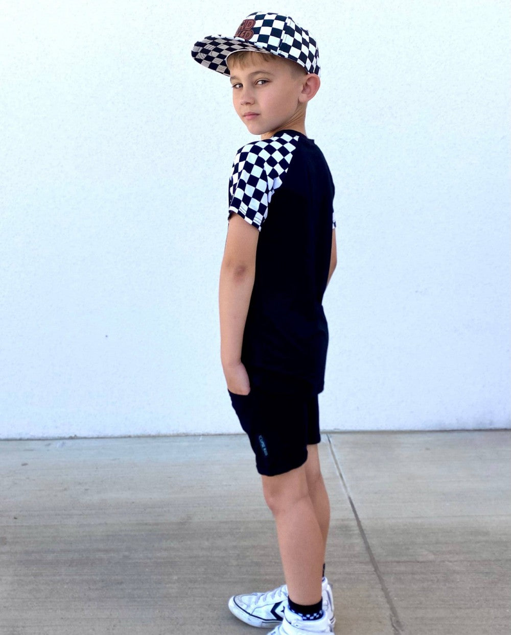 Eclipse kids-Checked Out Bamboo Tee - Black|5793
