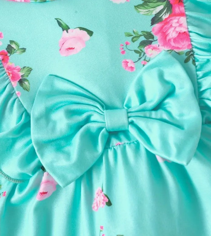 Ruffle Jumpsuit w/Floral Print|5764