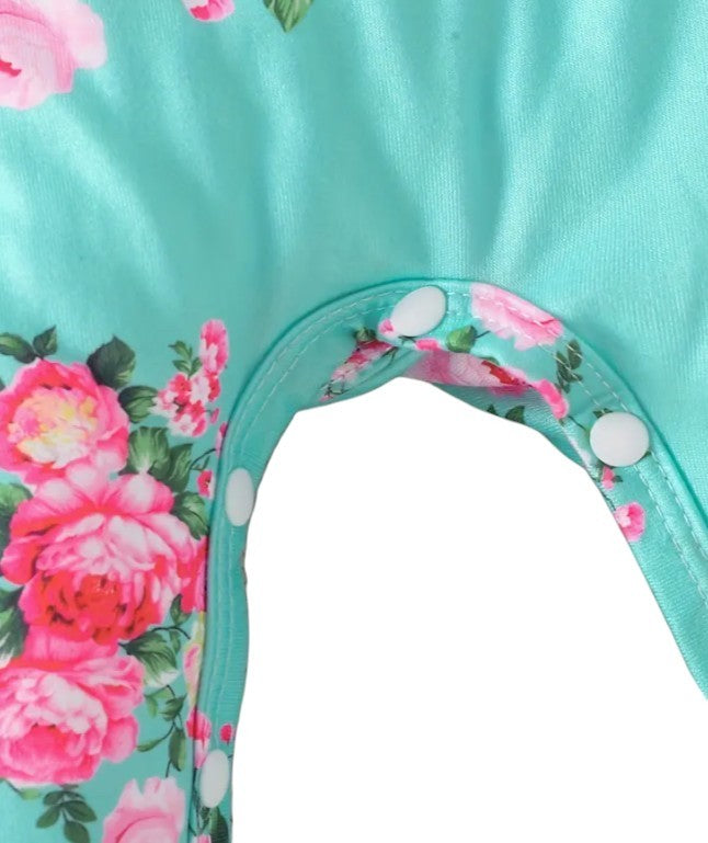 Ruffle Jumpsuit w/Floral Print|5763
