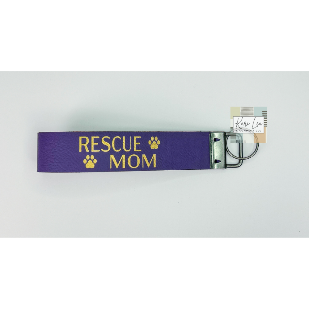 Leather Wristlet - Adopt (Purple)|8335