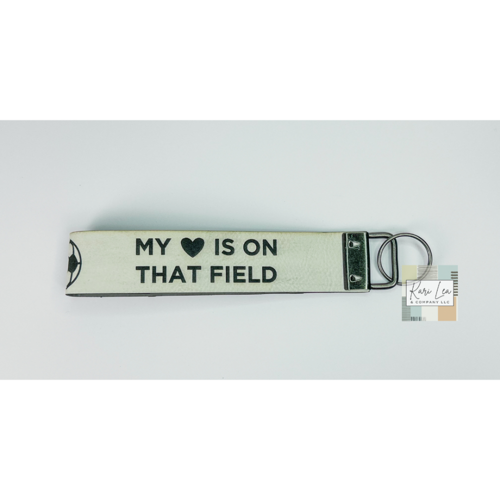 Leather Wristlet - Soccer Mom (White)|8399