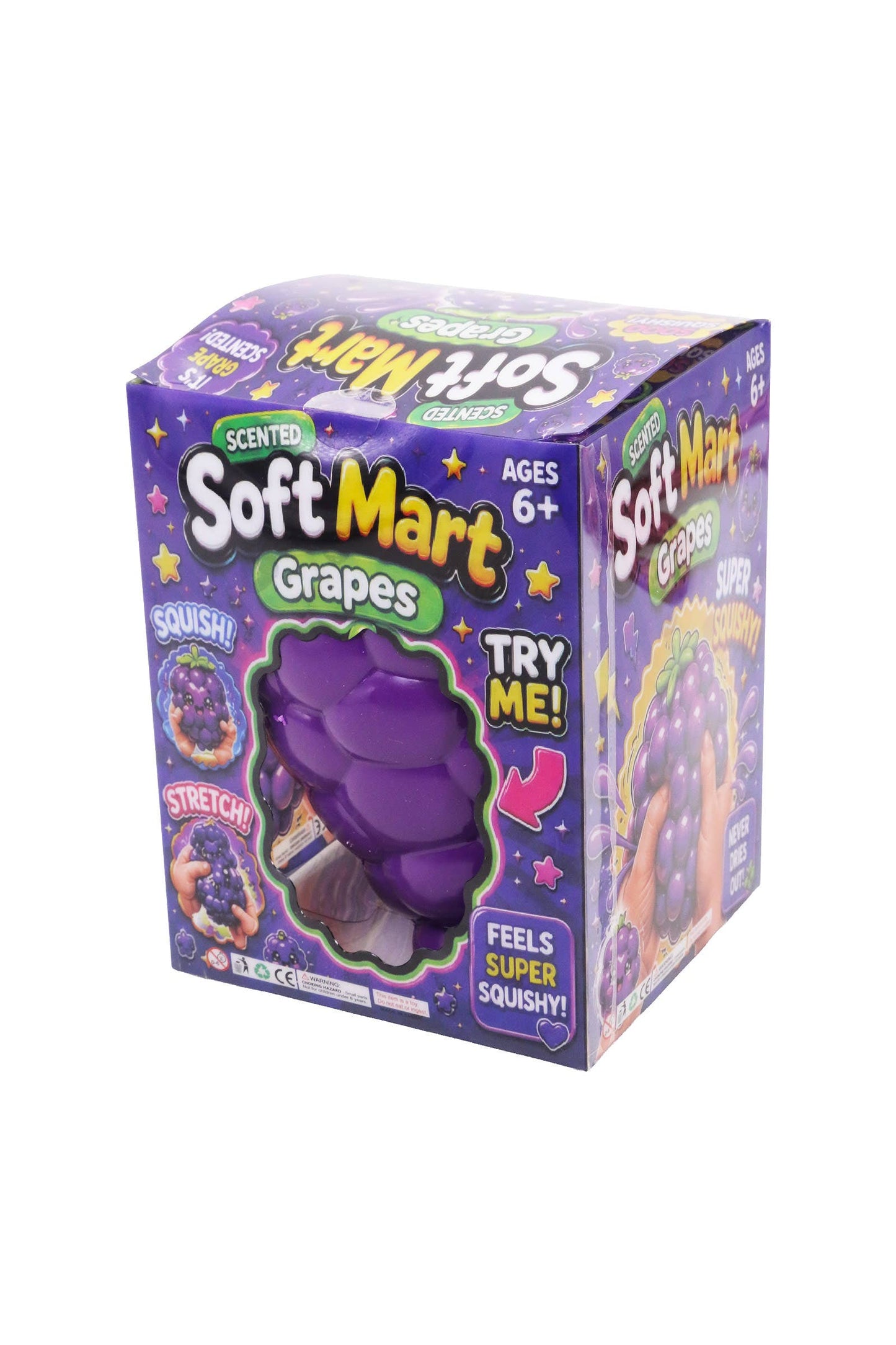 JUMBO 8 Inch Grape Soft Slime Filled Squishy - PVC Box