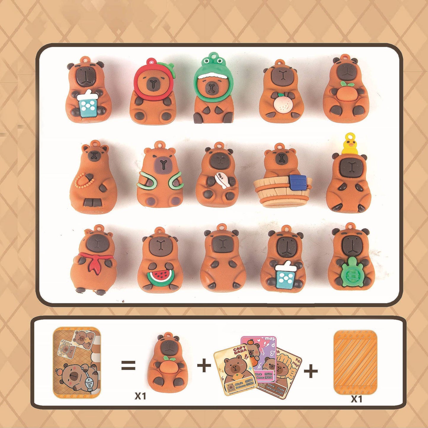 Capsule Capybara Blind Box 16pcs Set