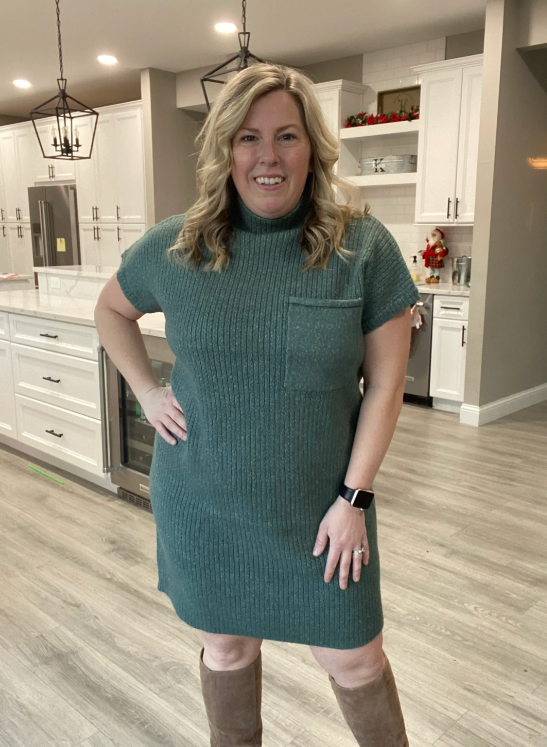 Sweater Dress- Ash Jade|8153