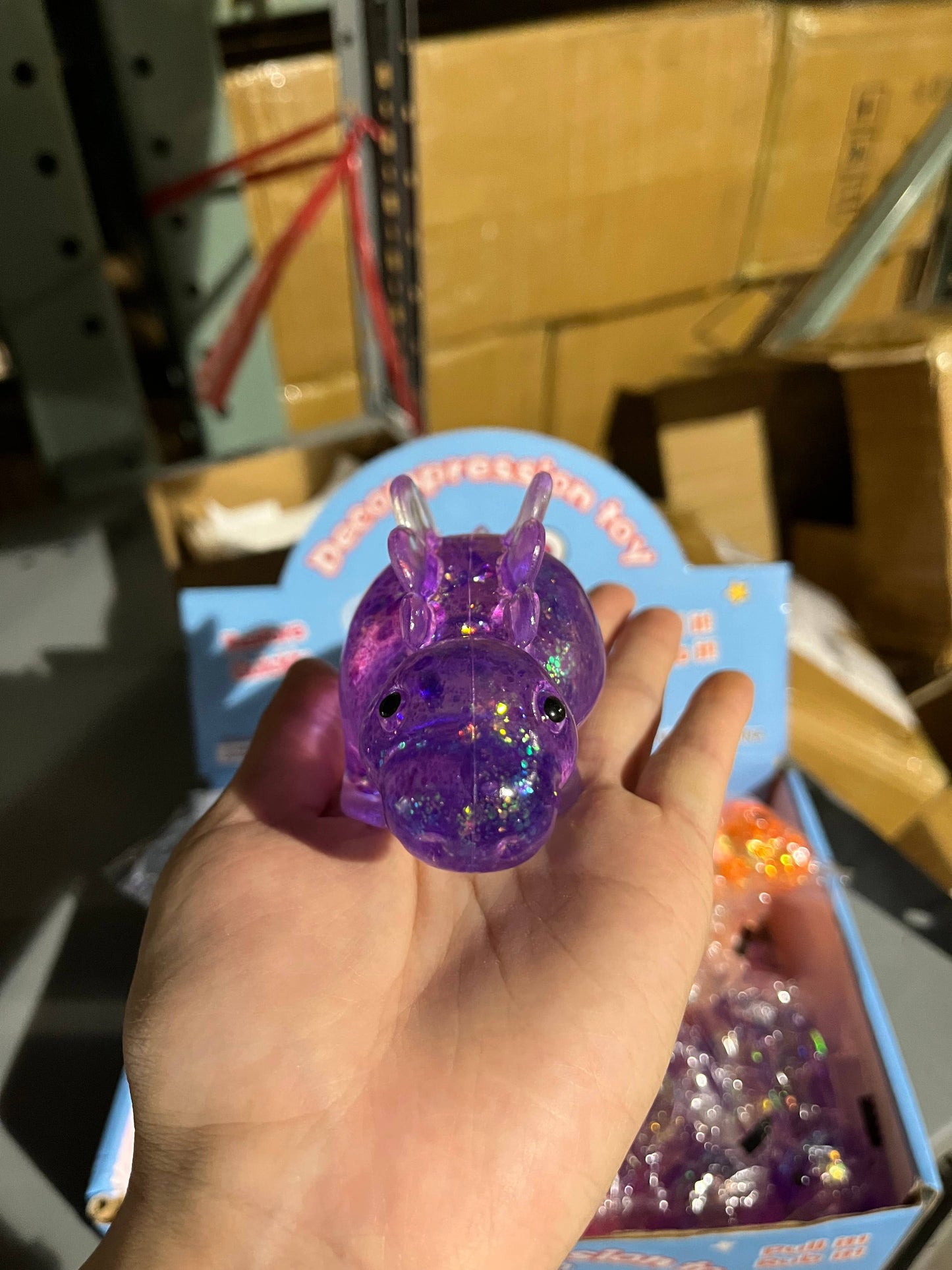 Sugar Squeeze Glitter Stegosaurus Toy | A026