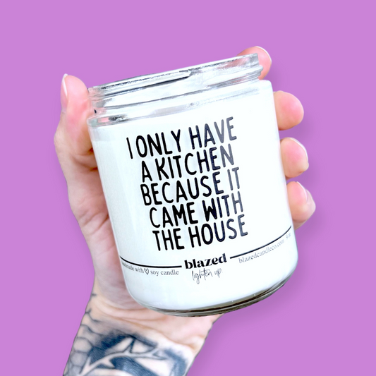 "It Came With The House" Funny Candle