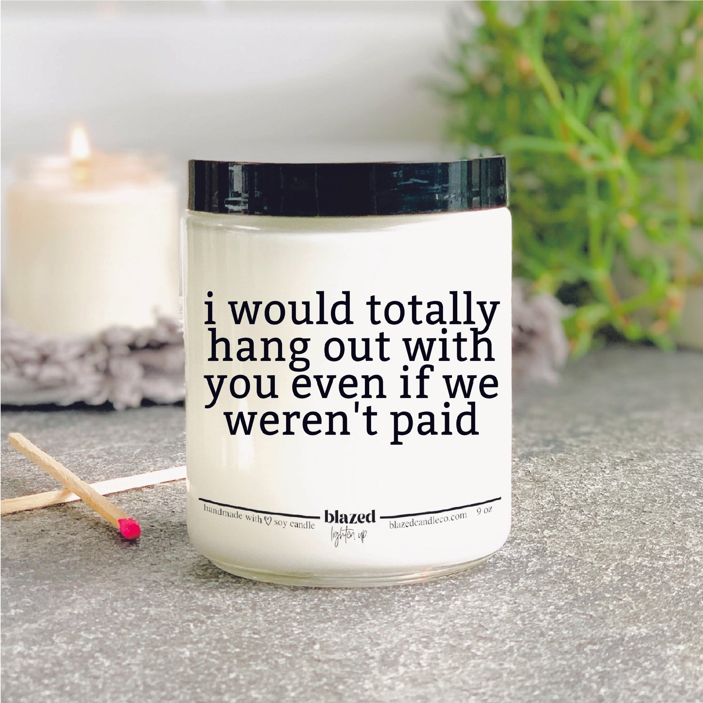 I Would Totally Hang Out With You Even If We Weren't Paid Candle
