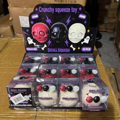Crackling Crunchy Skull Squishy 12/pk | A226