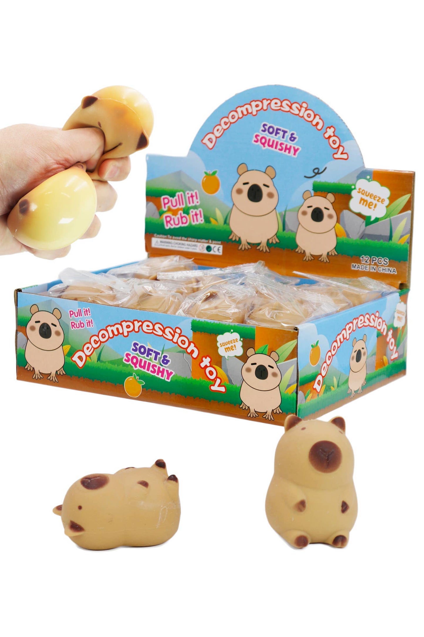 Chubby Capybara Fluffy Slime Filled Tpr Squishy