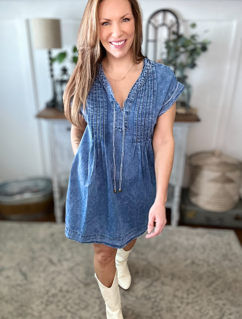 Blue Jean Baby Dress|3607