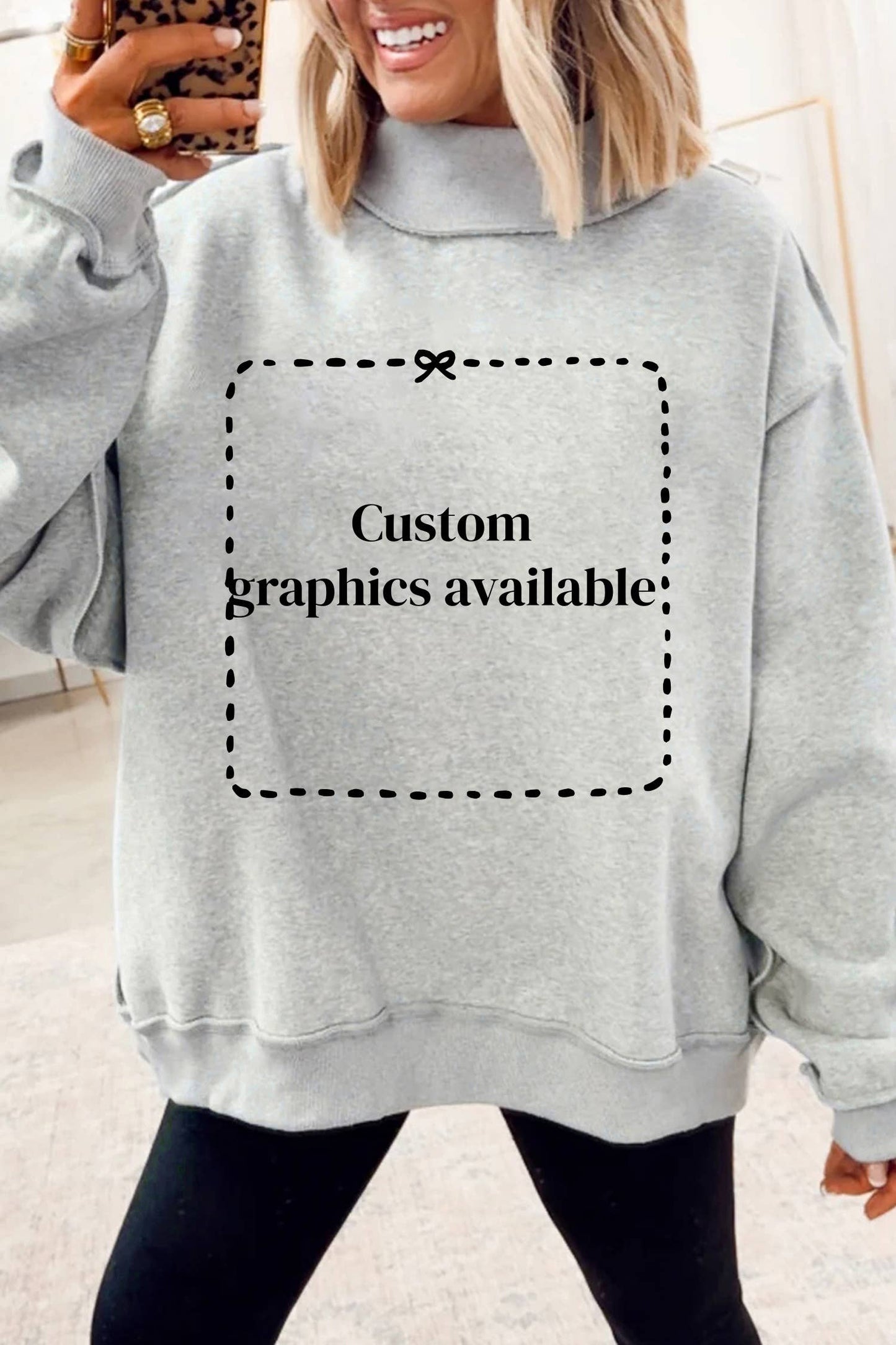 66 Game Day Oversize Reversible Mock Neck Sweatshirt (S-XL)