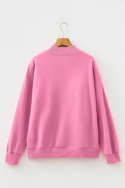 66 Plus Size Blessed Embroidered Mock Neck Sweatshirt (S-4X)