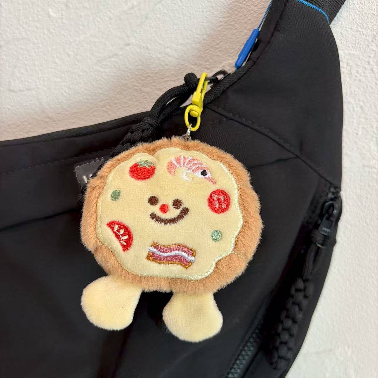 Plush Fuzzy Cute pizza Keychain Bag Charm