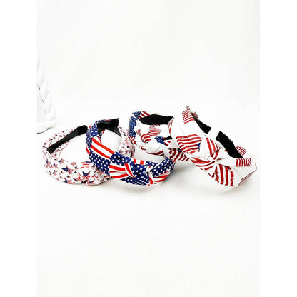 4-Kinds American Patriotic Knotted Headband