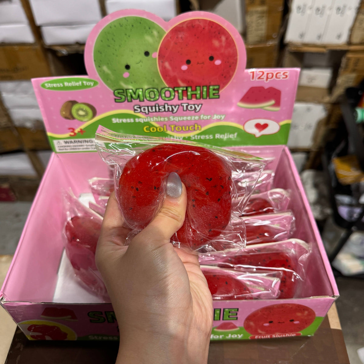 Watermelon Fruit Icy Slushy Ball Squishy 12/pk | A145