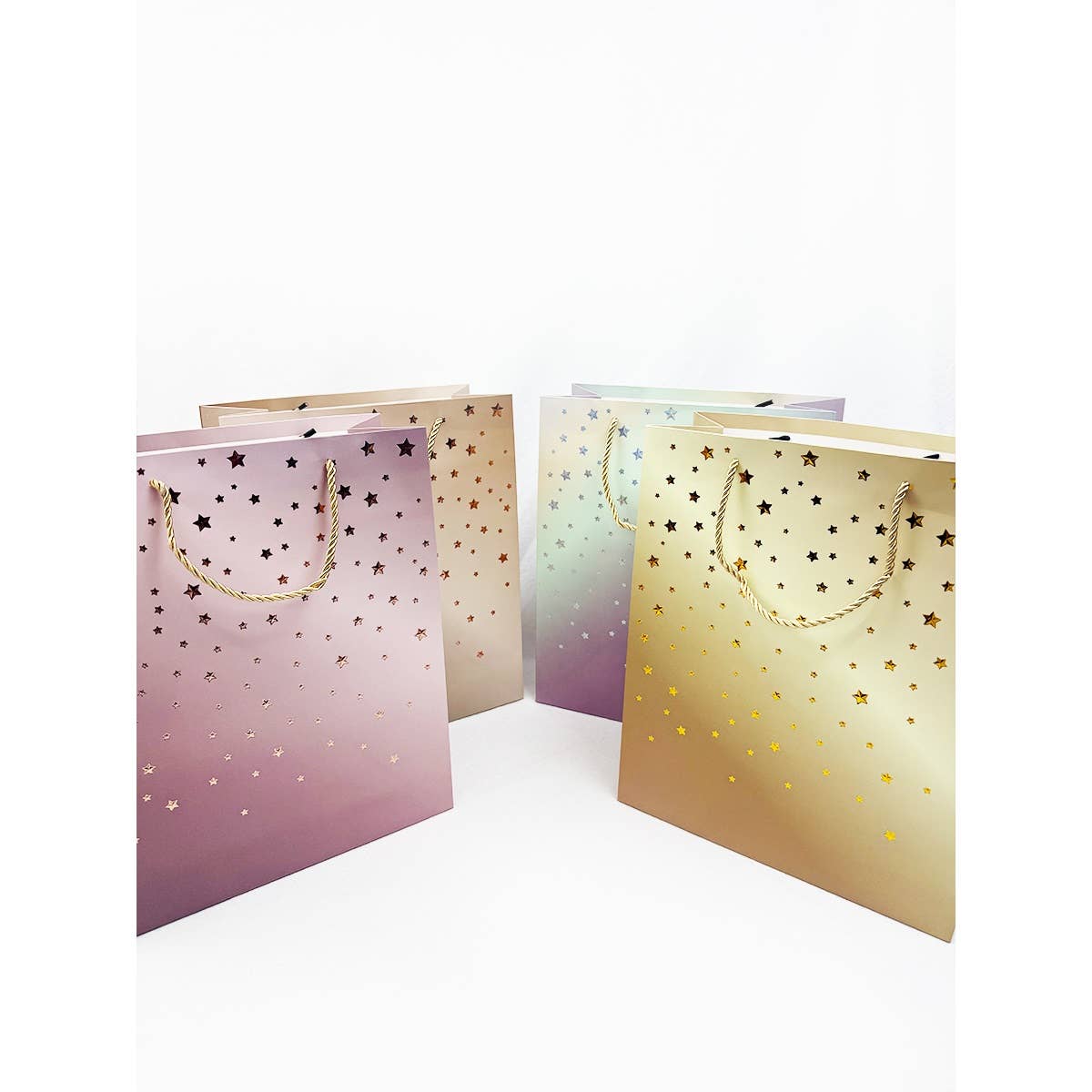 Ombre Star Design Embossed Gift Bag