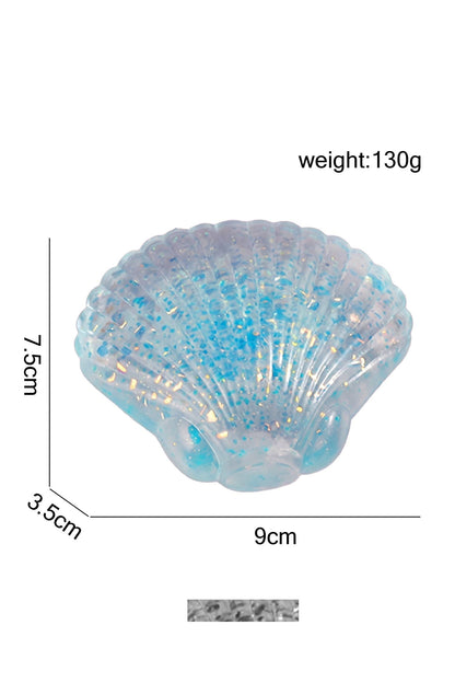 Seashell Shaped Glitter Squishy Stress Relief Squeeze Toy