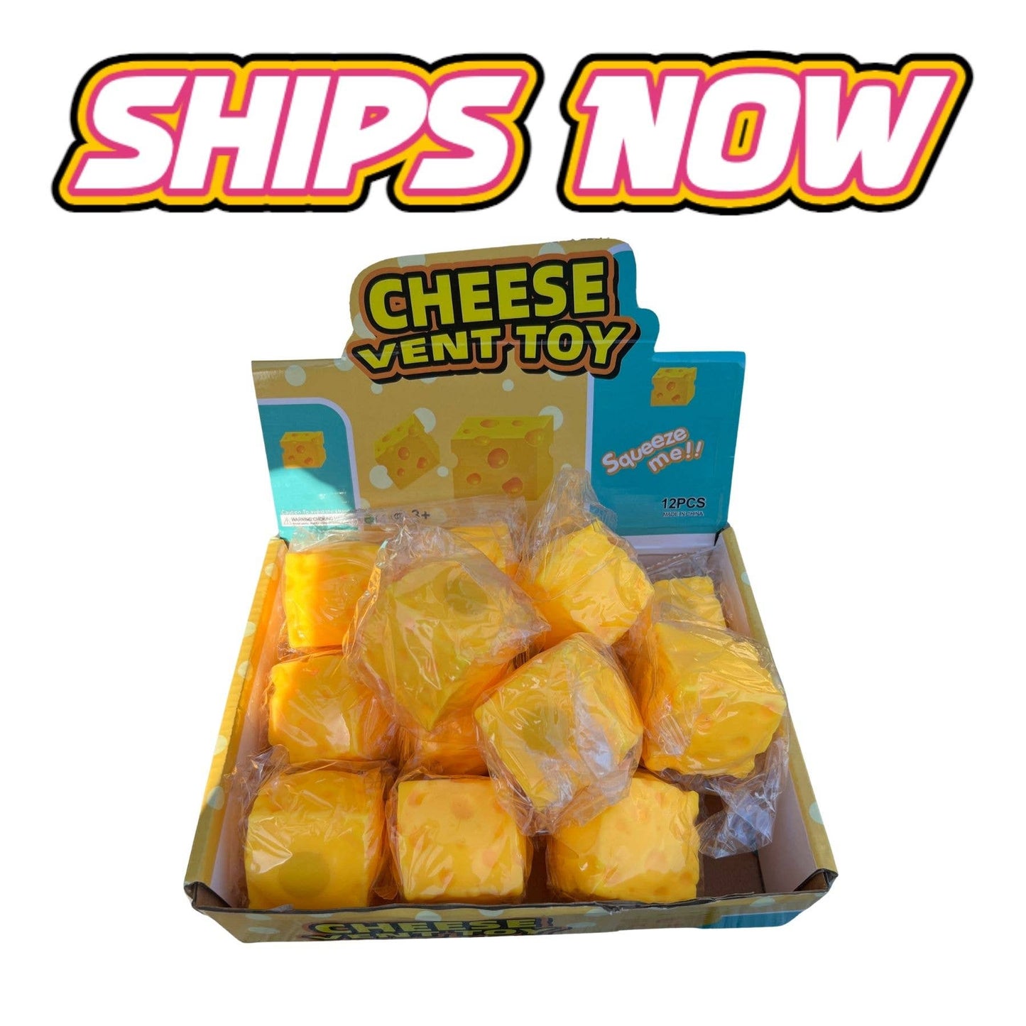 Cheese Vent Toy – Viral Cheese Squishy Stress Toys