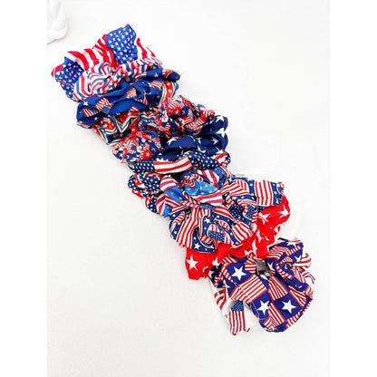 2pc Set American Flag Theme Hair Tie Set