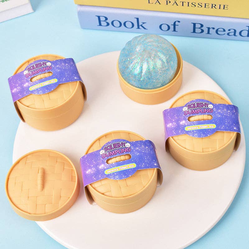 Sparkle Bead Filled Dumpling Shape Fidget Stress Toy