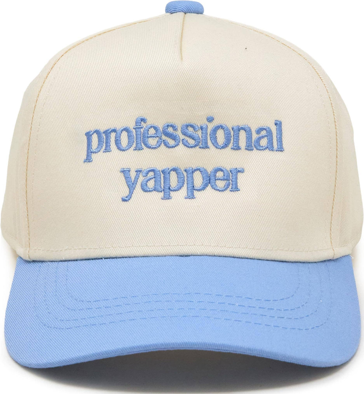 Kid/Baby 2-Tone Cap: Professional Yapper - Light Blue/Beige